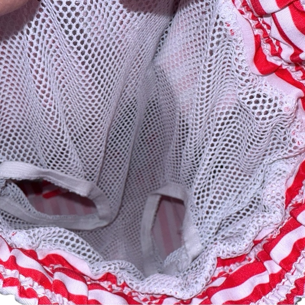 Dondolo Baby Boys Red White Stripe Swim Trunks 18M Lined Drawstring Patriotic - Picture 6 of 8